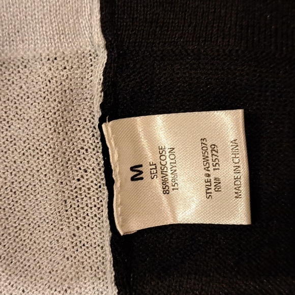 Athina Viscoe Blend Color Block Light Weight Ruched Sweater - Picture 8 of 9